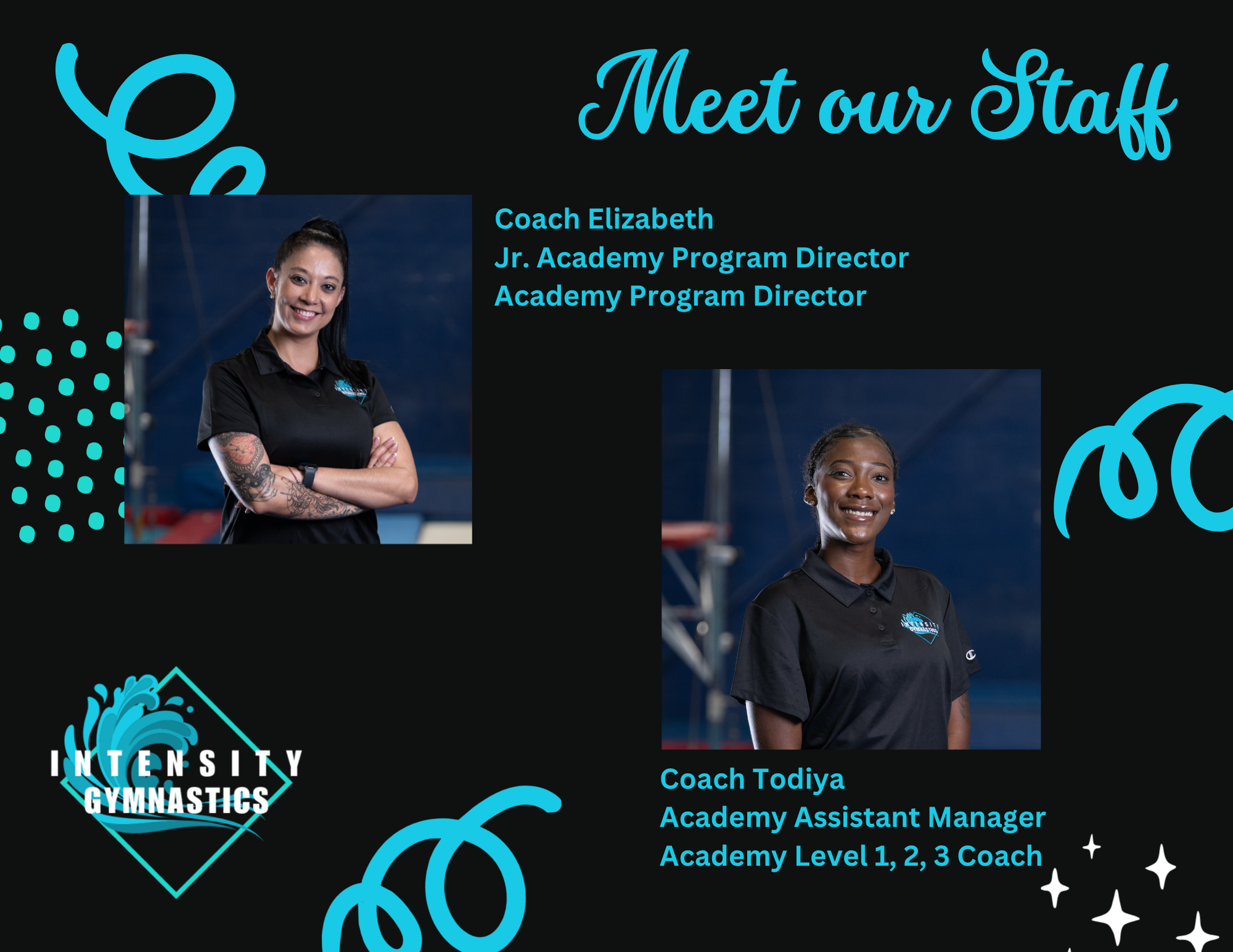 Meet our staff: Coach Elizabeth and Coach Todiya